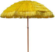 Tropical 7.5ft Tiki Umbrella with Tilt Carry Bag for Beach Patio Fun