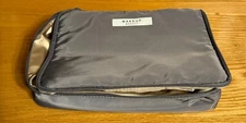 Gray Make-Up Travel Bag Makeup Beauty Bag 9 1/2 X 7 X 3