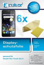 6x Pellicola per Alcatel One Touch Idol X Prottetiva Transparente Proteggi
