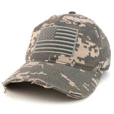 USA American Flag Patch Embroidered Vintage Distressed Baseball Cap - FREE SHIP