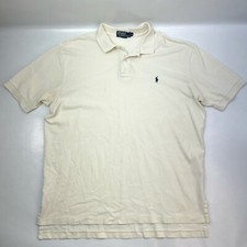 Polo By Ralph Lauren Beige Casual Golf Performance Polo Shirt Men  s Size XL