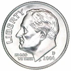 2006 D Roosevelt Dime - Brilliant Uncirculated from OBW Bank Roll
