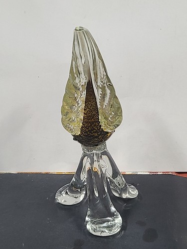¿Murano italiano de colección? Estatua de pájaro faisán de vidrio artístico hoja de oro con joyas 10,5" - Imagen 6 de 19