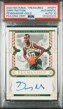 2023 National Treasures Penmanship Gold /10 Gary Payton Auth Auto PSA 10 Pop 1!