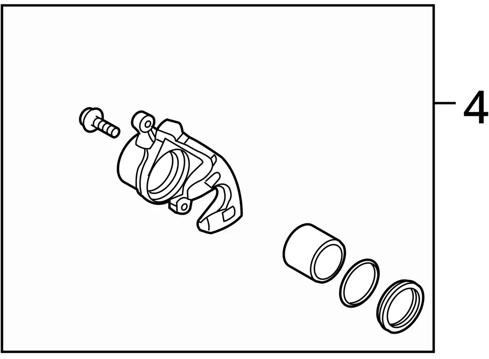 2010-2013 Kia Forte Koup передний водитель левый тормоз суппорт GN4Y4 - Изображение 3 из 3