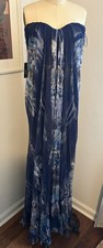 Rare Alexander McQueen Dress Blue Chiffon 2009 "Plato Atlantis " Print