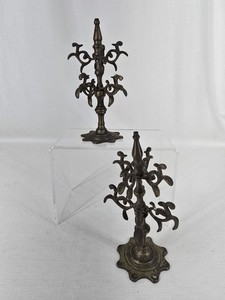 Vintage German Brass Incense Burner Holder Set Ornate Rustic Cottagecore