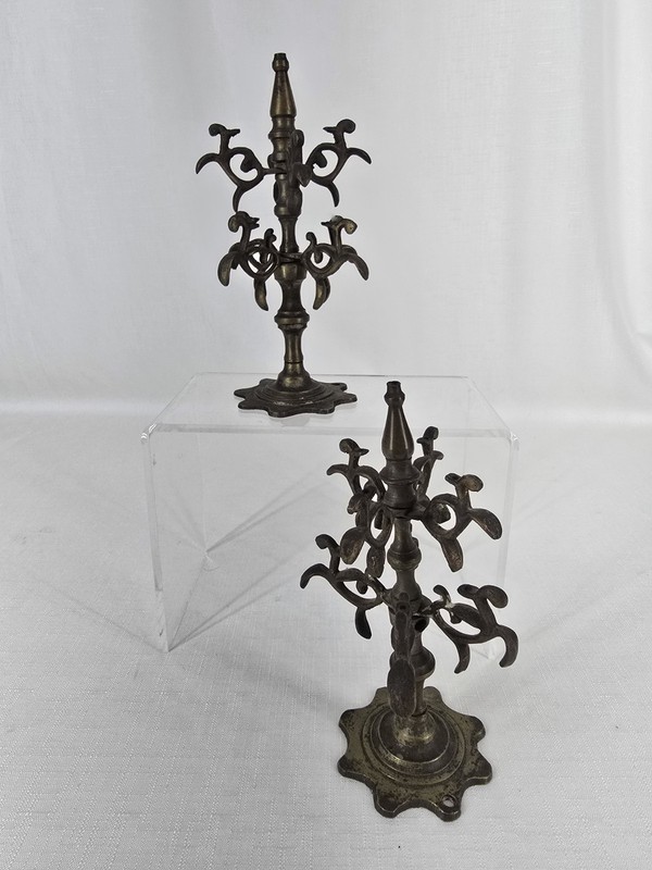 Vintage German Brass Incense Burner Holder Set Ornate Rustic Cottagecore