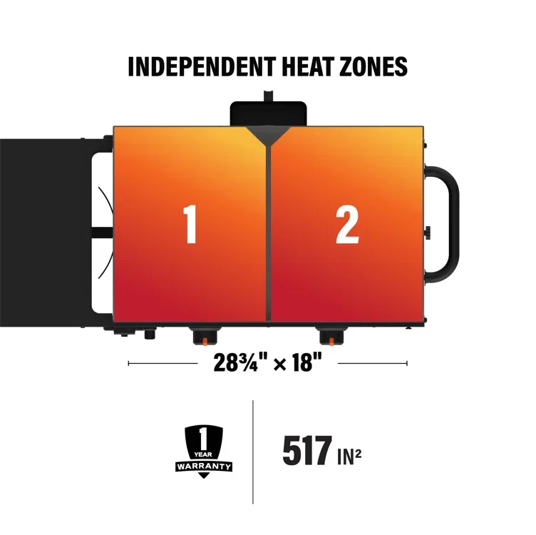 Chapa Blackstone 28" com prateleira frontal e capa macia - Imagem 3 de 4