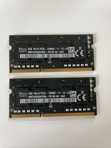 zwei SK Hynix 2GB DDR3L-1600MHz Laptop-RAM-Module