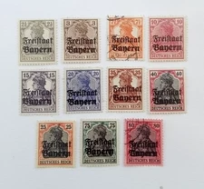 Germany 1919 stamps Overprinted "Freistaat Bayern"