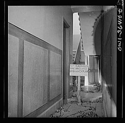 Photo:Havana Cuba 1900s Street View After Explosion Damage Sign