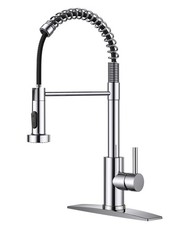 Kitchen Faucets, Chrome Kitchen Sink Faucet with Pull Down Sprayer, Commercial K