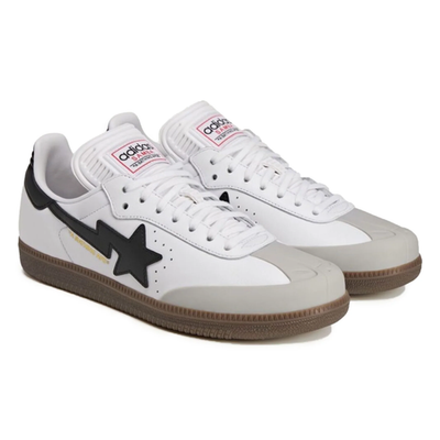 DEADSTOCK!🔥 ADIDAS X BAPE Samba White Black Gum Size 13 A Bathing