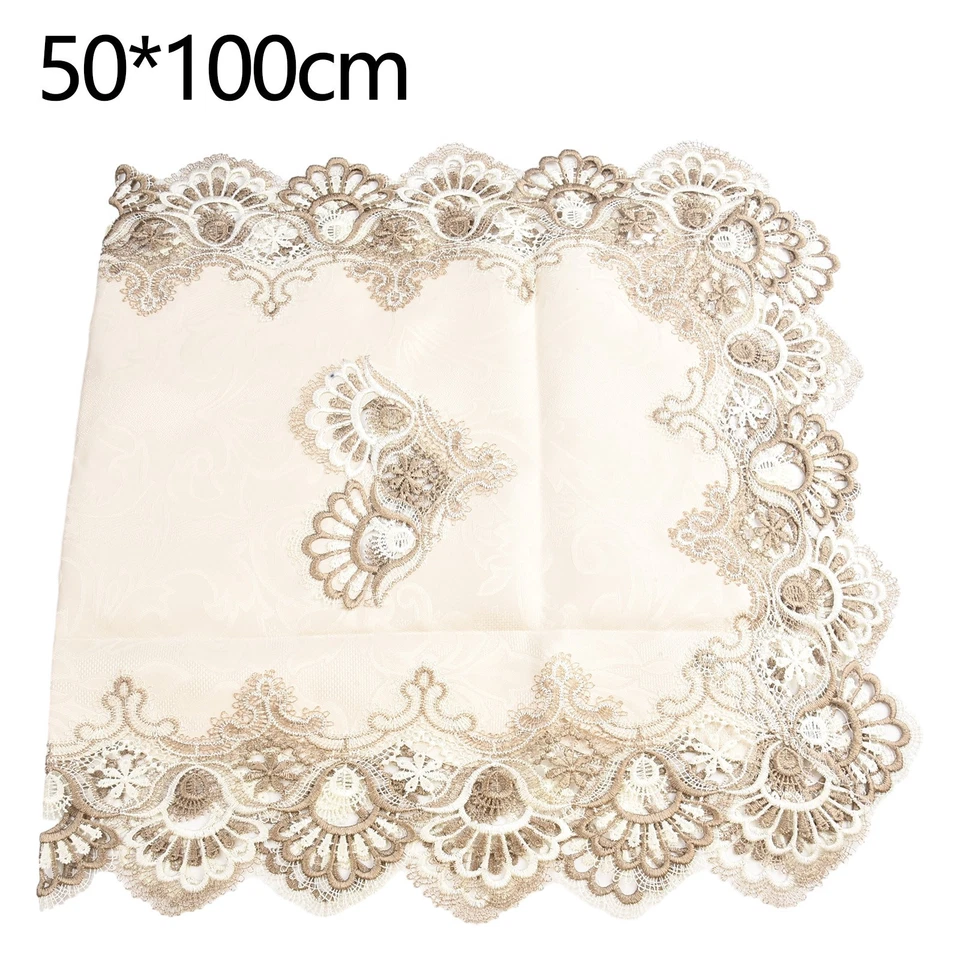 Tischdeckchen Schreibtischtischdecke Tischdecke wei? Polyester rechteckig - Bild 3 von 4