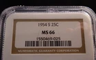1954-S Washington Silver Quarter NGC MS66
