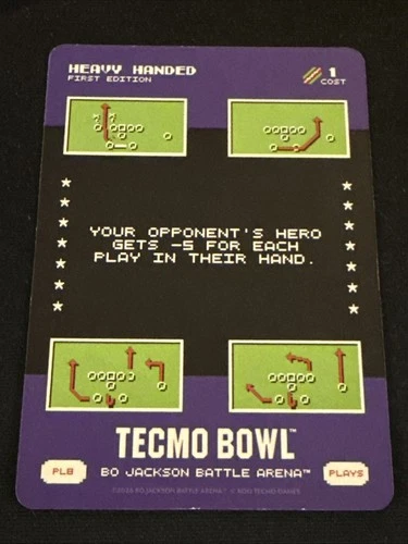 2026 Bo Jackson Battle Arena Tecmo Bowl Play Card #PL8 HEAVY HANDED SSP