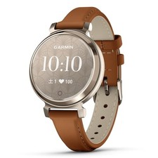 GARMIN Lily 2 Sport Classic Smartwatch Tan Leather / Cream Gold NEW