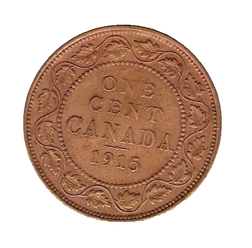 1915 CANADA COIN LARGE 1 CENT- KING GEORGE V