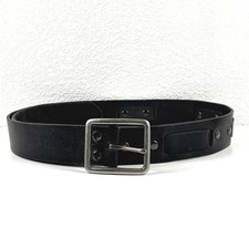 Gap Leather Belt Mens 34 Black Excellent Made in USA Rivet Detail Utility
