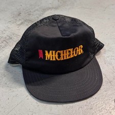 vintage 80s michelob beer promo snapback trucker hat black embroidered MIUSA