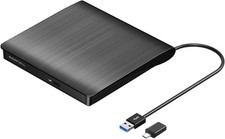 ROOFULL External CD DVD Drive USB 3.0 Type C Laptop Mac Windows Burner