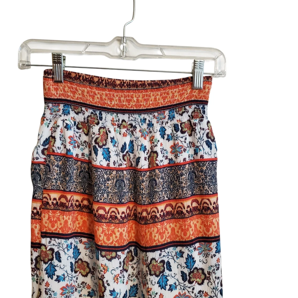 Maxi Falda Boho Festival Hippie Floral Encaje Largo Vanity XS Foto 3 de 4