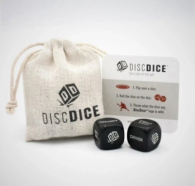 One NEW pair of swirly DiscDice in the color of your choice disc dice golf glow