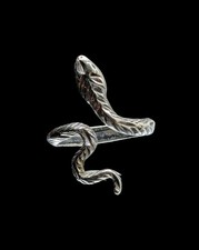 Vintage 925 Sterling Silver Snake Serpent Wrap Ring Size 6