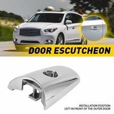 For 2014-2017 Infiniti Fx35 Left Driver Door Handle Key Bezel Cover Trims Chrome