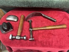 Vintage 5pc Auto Body Tool Lot Fairmount Curved Spoon 2 Hammers 2 Dollies Read