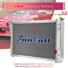 3 Row Aluminum Radiator Fit 82-92 Chevy Camaro Rs Z28 Pontiac Firebird 26 W 3 Row Aluminum Radiator Fit 82-92 Chevy Camaro Rs Z28 Pontiac Firebird 26 W