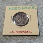 Hobo Nickel – Confederate-Hand-Carved 1934 Buffalo Nickel –  Artist  J. Allen
