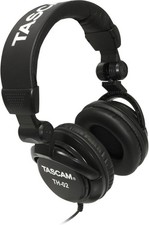 TASCAM TH-02 Studio Monitor Headphones, Over-Ear Wired with 1/4  Adapter