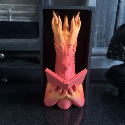 Dragon Reading Fire Dragon Book Nook Book End