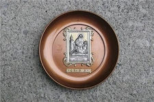 RARE VINTAGE CATHOLIC SORROWFUL MOTHER SHRINE MARYWOOD BELLEVUE OHIO MEDAL PLATE