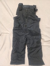 London Fog Snow Bib Black Kids Overalls Black Insulated Winter Pants Youth 3T