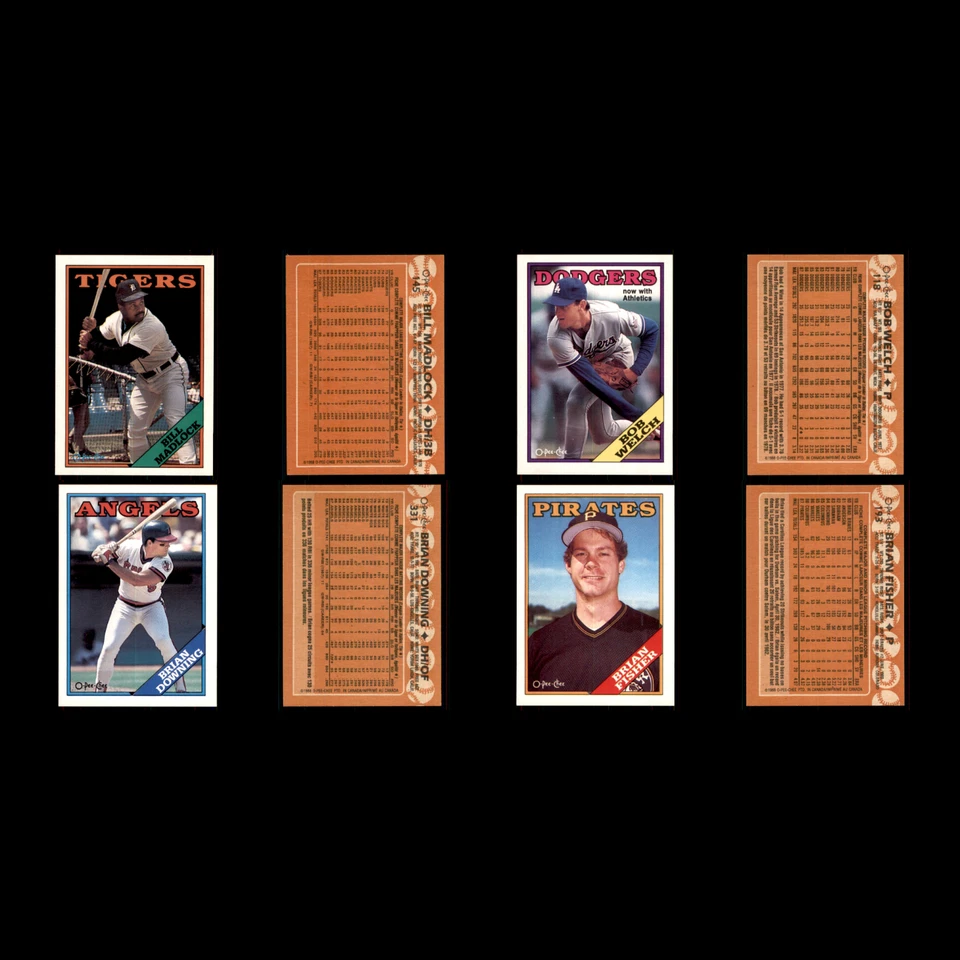 1988 O-Pee-Chee Baseball Lot 24 Cards Set Builder Lot Lee Smith  Bob Welch NM - Image 3 of 4