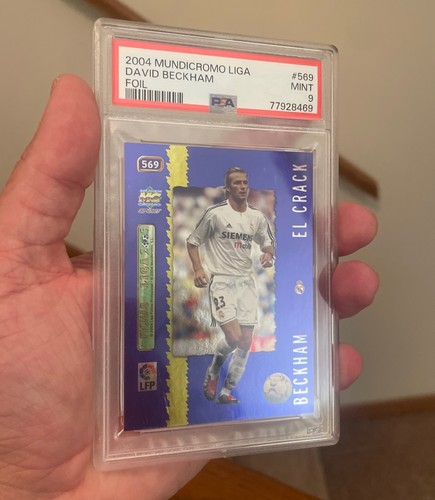 DAVID BECKHAM 2004-05 MUNDICROMO LIGA FOIL SOCCER PSA 9 #569 RARE LOW POP