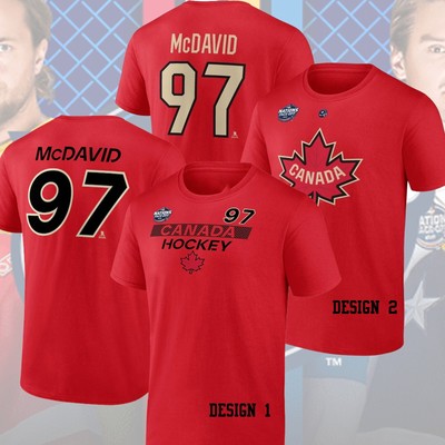 FAST SHIP! Canada Connor McDavid #97 Name & Number Hockey 4 Nation Gift For Fans