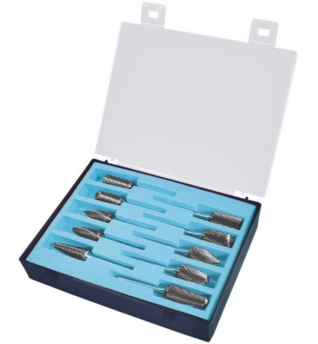 10X Blue Tec Burrs, Ø= 12Mm, Rotary Cutter Set, Shaft 6Mm, Shaft Cutter Set - Picture 6 of 8