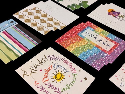 LOT OF 21 Assorted AMERICAN GREETINGS FORGET ME NOT THANK YOU Cards + Envelopes - Picture 2 of 6