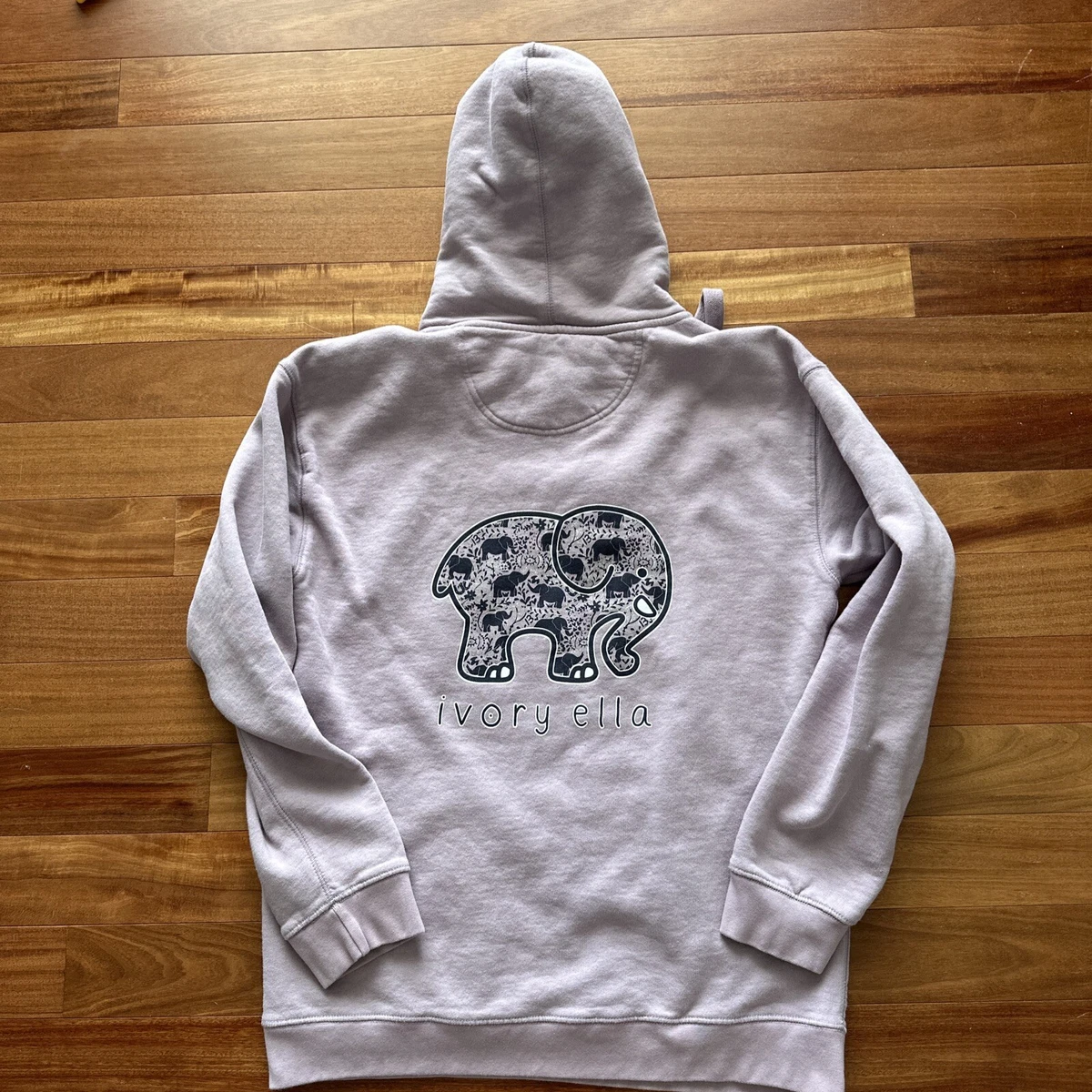 Ivory Ella Purple Hoodie Women's S Organic Cotton Elephant Logo Pullover |  eBay