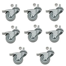 Rollenräder 50 mm M10 Gewinde für Automat Arcade Obst x 8 + Muttern