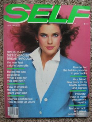 01/1982 SELF magazine CAROL ALT photographed by Bill King sexy 80's