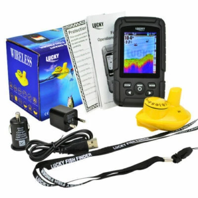 LUCKY Colour Wireless Fish Finder - 100 Metre Range, Depth, Features, Carp, boat, rod