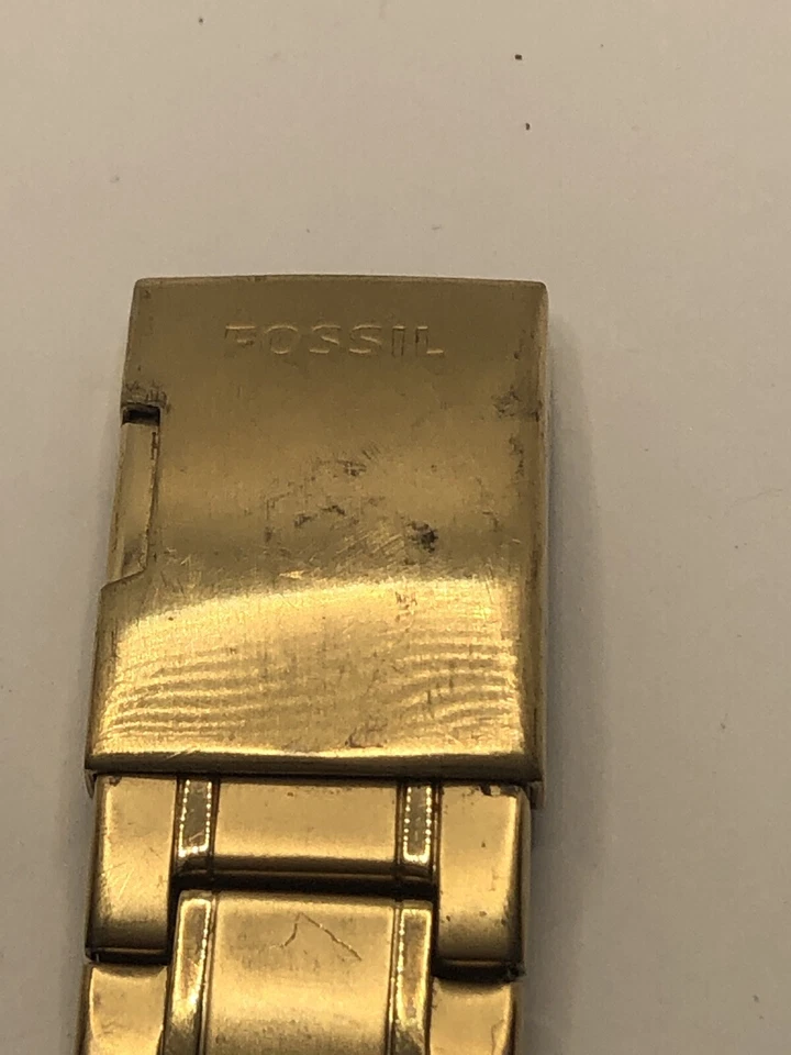 Piezas de reloj fósil correa parcial 26/22 mm con cierre tono dorado S141183 GY333 Foto 2 de 4