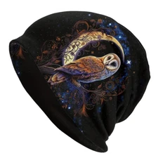 Enchanting Mystical Night Owl Light Beanie Ski Cap Hat Skully Thin Stretchy