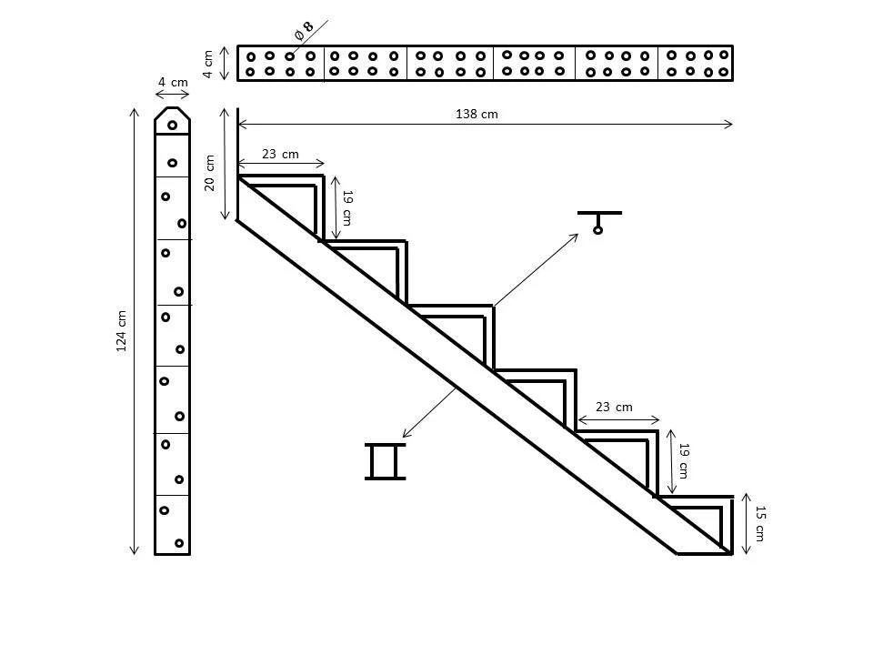 Montascale per scale telaio per scale in alluminio 2 - 6 gradini   - Immagine 2 di 4