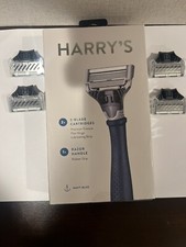 Harry's Men's Razor Blades 6 Count Refills  Handle Travel Cover Genuine German